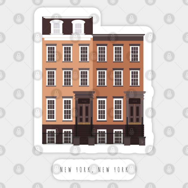 New York City, NYC Brownstone Sticker by lymancreativeco